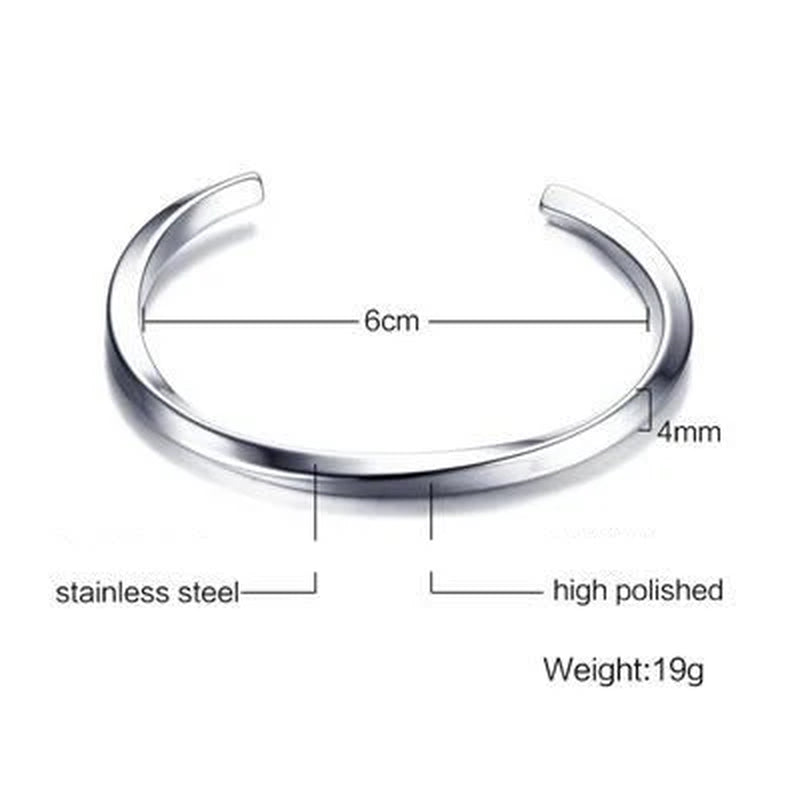 Nordic Runes Bangles,Men Bracelet,Stainless Steel Twist Mobius Bangle Bracelets,Male Jewelry