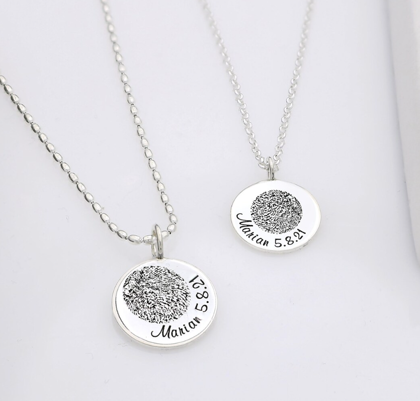 Chain Necklace Fingerprint Impression