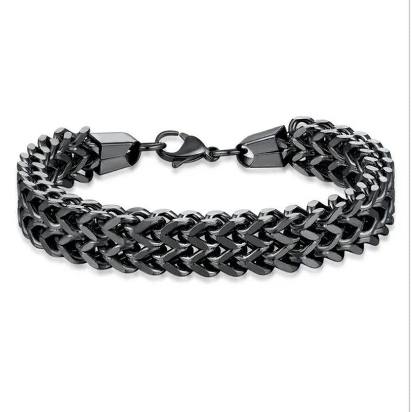 Bracelet for Men Male Snake Chain on Hand Double Link Chains Bracelets Armband Male Jewelry Stylish Stainless Steel Ball Chain