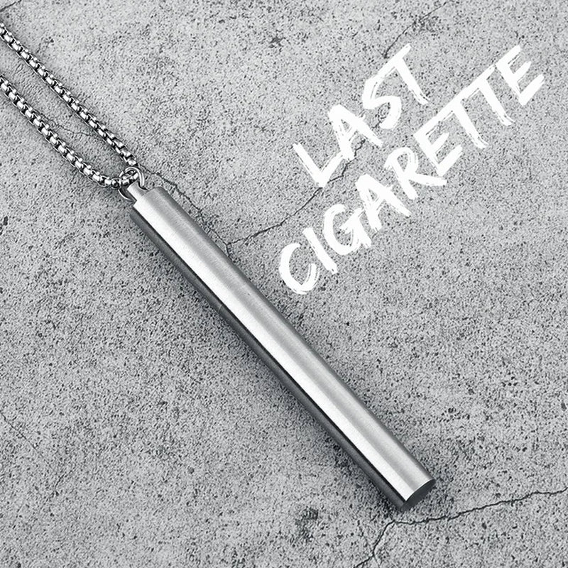 One Last Cigarette Necklaces 316L Stainless Steel Men Pendants Case Chain Funky Punk for Boyfriend Male Jewelry Gift Wholesale