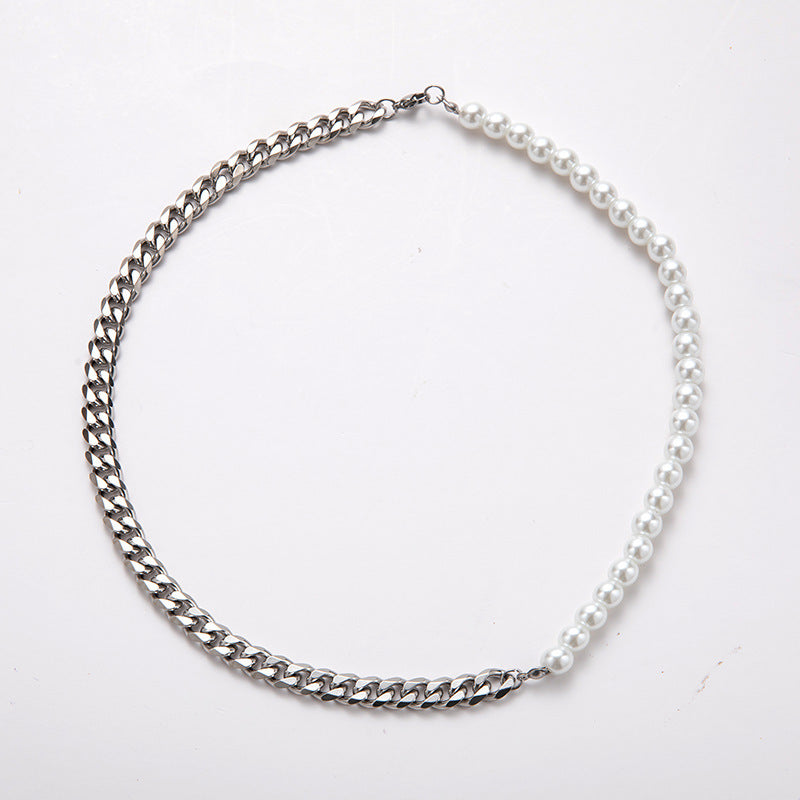 Chain Cuban Pearl Necklace