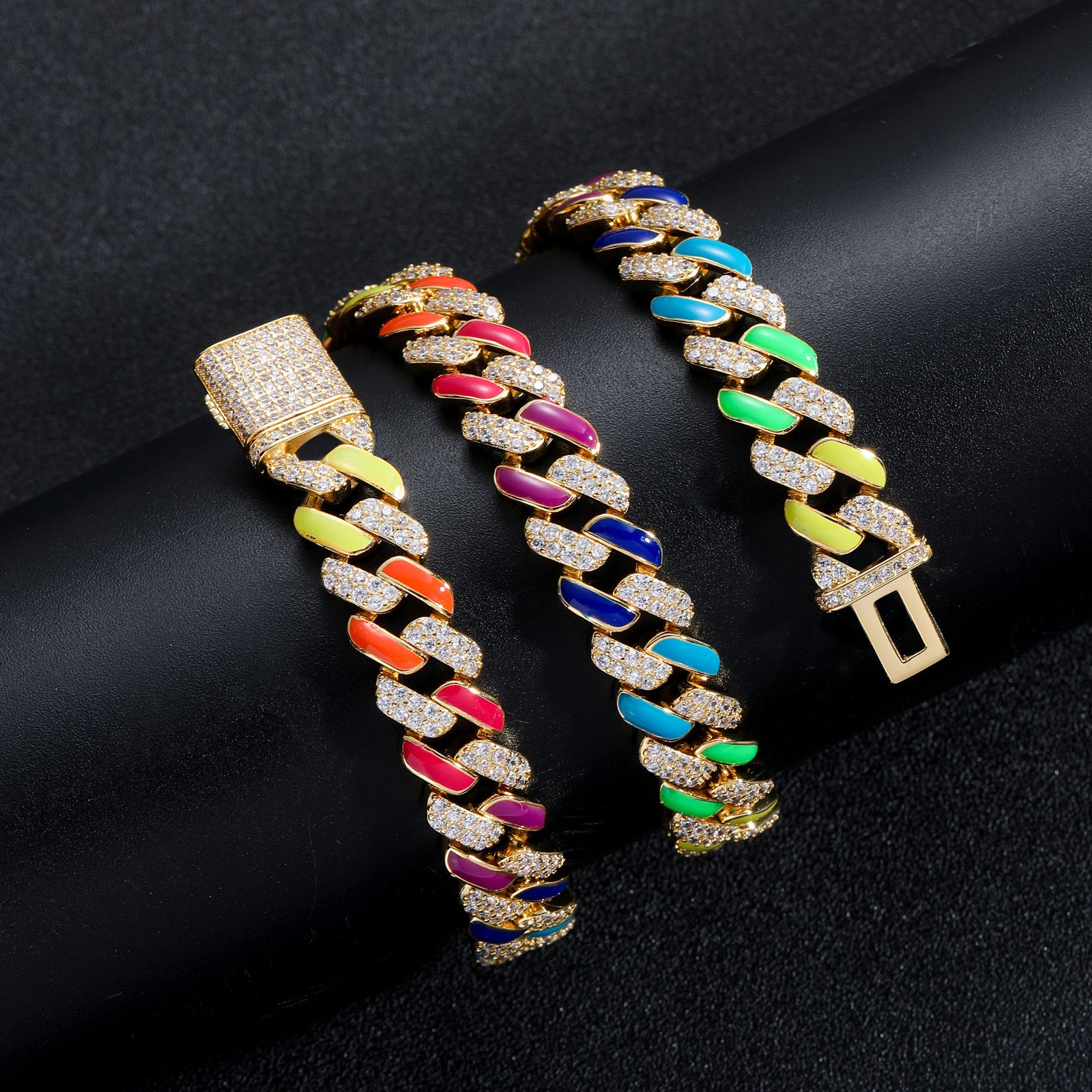 Chain Colorful Cuban Rainbow Zircon