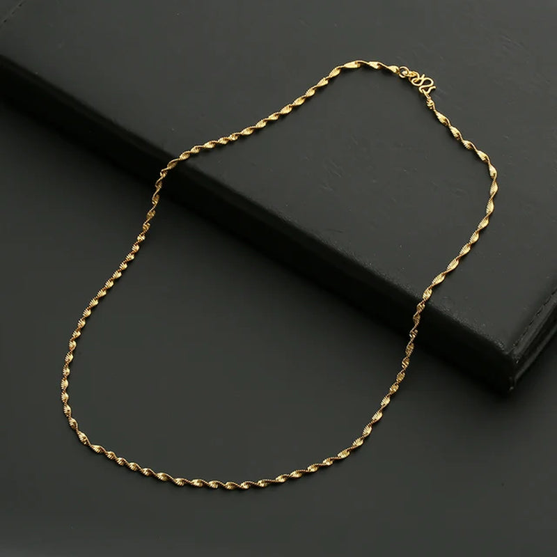 Fashion Copper Plated Chain Necklace for Men Women Multi-Style Snake Twist Box Beads Chain Necklace Male Jewelry Gift