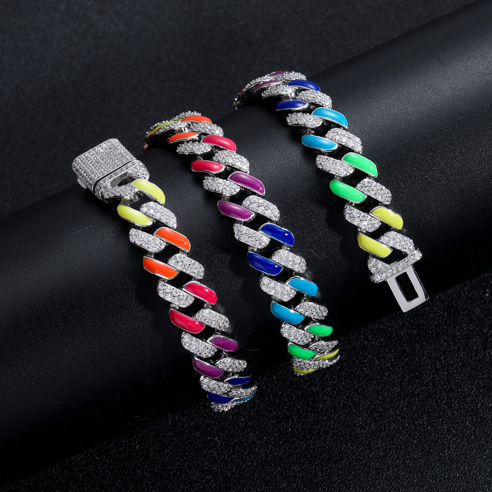 Chain Colorful Cuban Rainbow Zircon